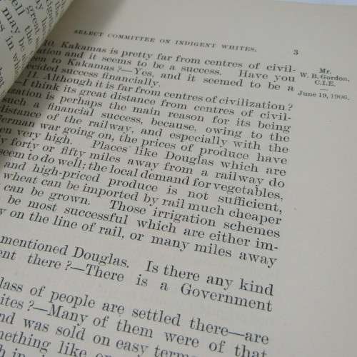 Cape of Good Hope Original Report of the Select Committee on Labour Settlements for Indigent whites