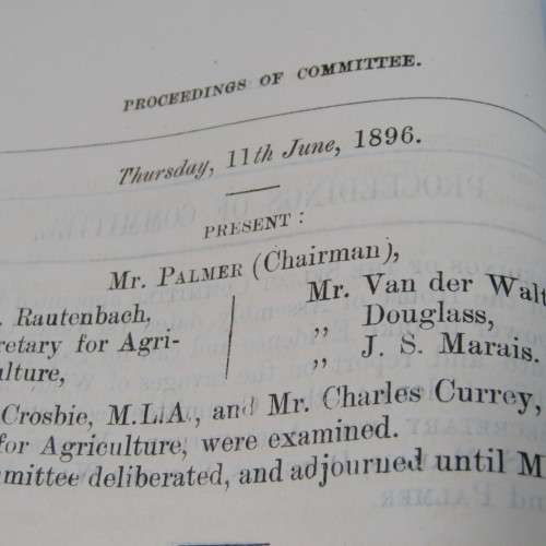 Cape of Good Hope Original Report of the Select Committee on Wild Carnivora - June 1896