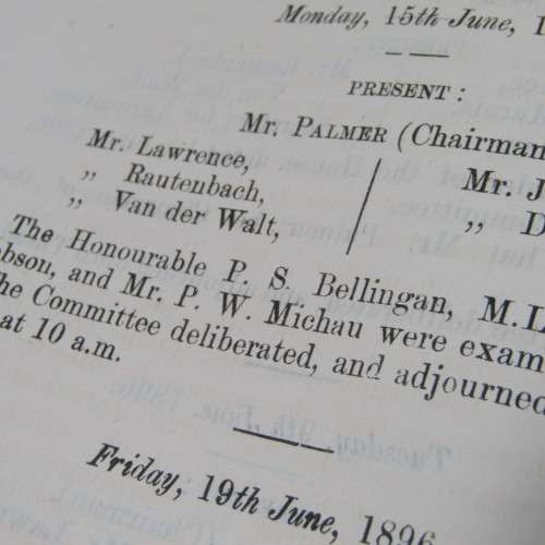 Cape of Good Hope Original Report of the Select Committee on Wild Carnivora - June 1896