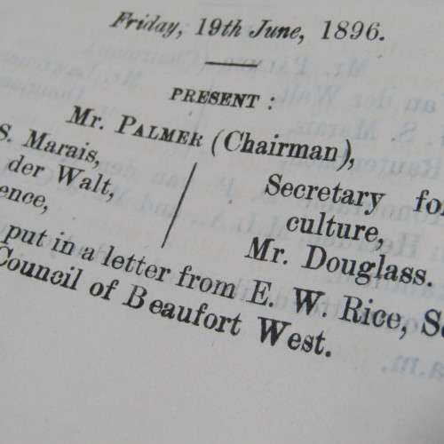 Cape of Good Hope Original Report of the Select Committee on Wild Carnivora - June 1896