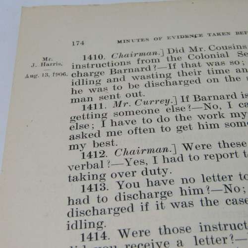Cape of Good Hope Original Report of the Select Committee on Elsenburg - August 1906