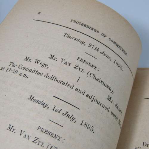 Cape of Good Hope Original Report of the Select Committee on the Oliphants River Baths - July 1895
