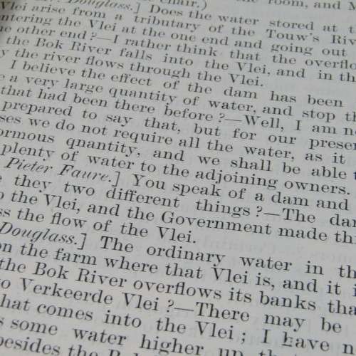 Cape of Good Hope Original Report of the Select Committee on Verkeerde Vlei - September 1899