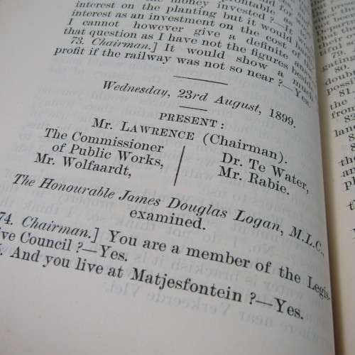 Cape of Good Hope Original Report of the Select Committee on Verkeerde Vlei - September 1899