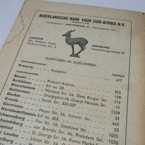 Die Unie van Zuid-Afrika - Bestemmings - Land van die Nederlandse Emigrant - 1939