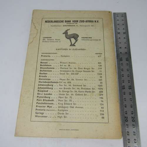 Die Unie van Zuid-Afrika - Bestemmings - Land van die Nederlandse Emigrant - 1939