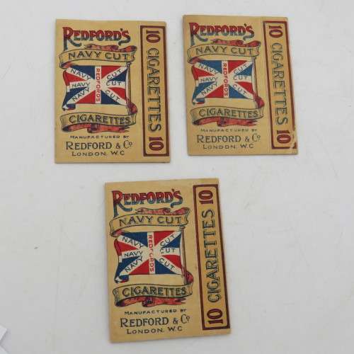 Vintage navy cut cigarette boxes - 5 box outers