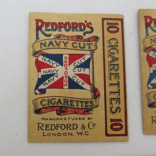 Vintage navy cut cigarette boxes - 5 box outers