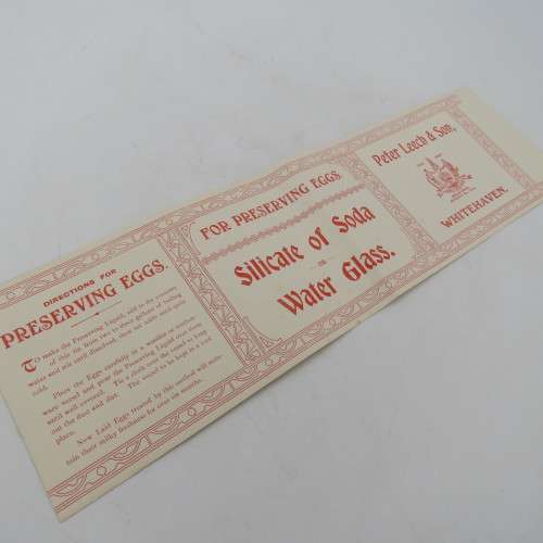 Antique Peter Leech and Son Silicate of Soda wrapper
