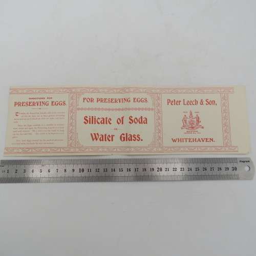 Antique Peter Leech and Son Silicate of Soda wrapper