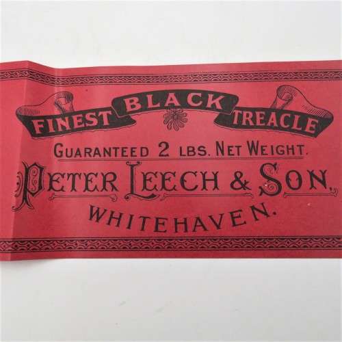 Antique Peter Leech and Son black Treacle label
