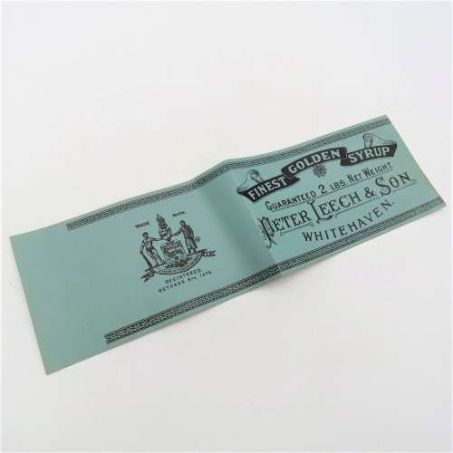 Antique Peter Leech and Son golden syrup label