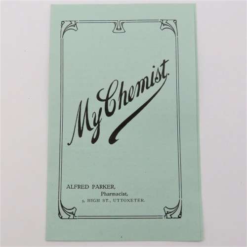 Alfred Parker pharmacist vintage advert - Excellent condition