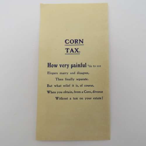 Vintage Corn Tax (corn remedy) advert - Excellent condition