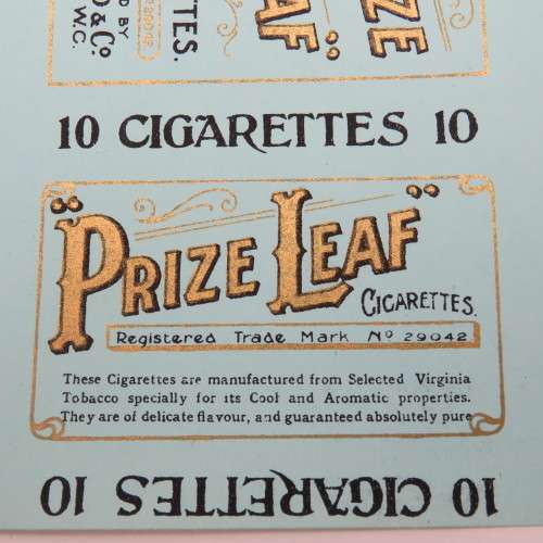 Vintage Price Leaf cigarettes label - Excellent condition