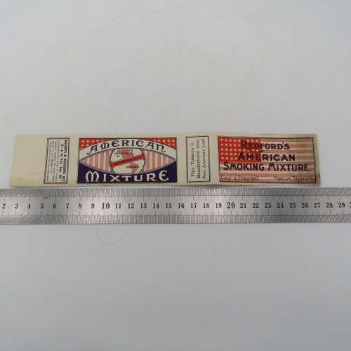 Antique Redford`s American smoking mixture label