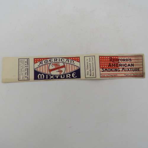Antique Redford`s American smoking mixture label