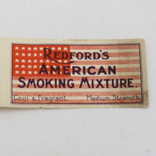 Antique Redford`s American smoking mixture label