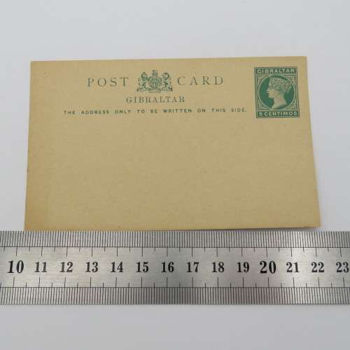 Gibraltar Pre-printed postcard with pre-printed 5 centimos stamp