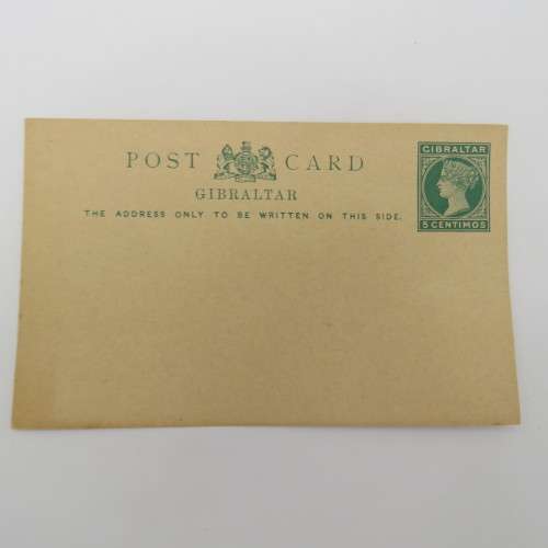 Gibraltar Pre-printed postcard with pre-printed 5 centimos stamp