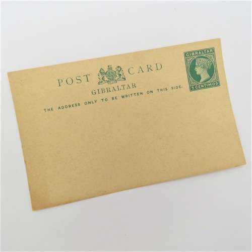 Gibraltar Pre-printed postcard with pre-printed 5 centimos stamp