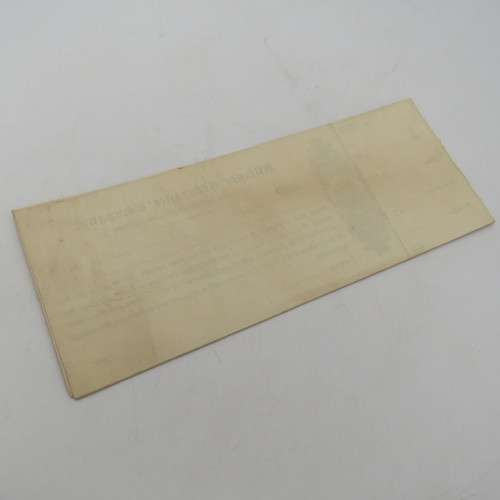 Alliance Assurance Company advice slip - unused booklet with 8 slips