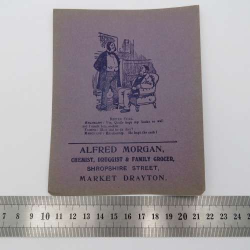 Antique Alfred Morgan chemist advertising leaflet