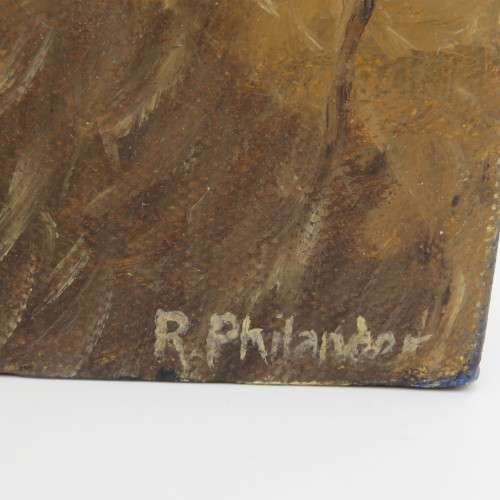 Blocked oil painting by R Philander