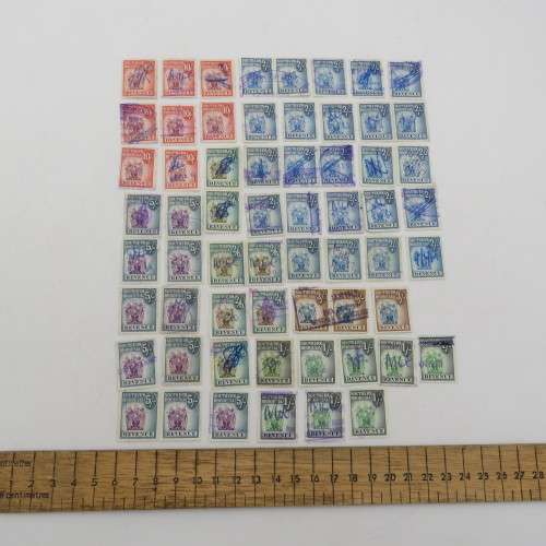 Lot of 59 Southern Rhodesia Revenue stamps