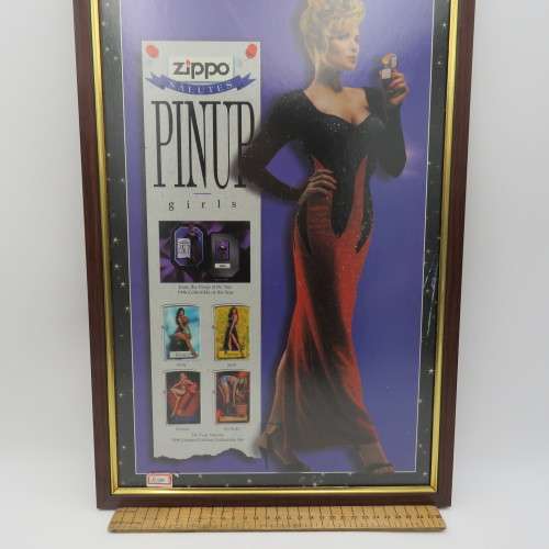Zippo pinup girls framed advert