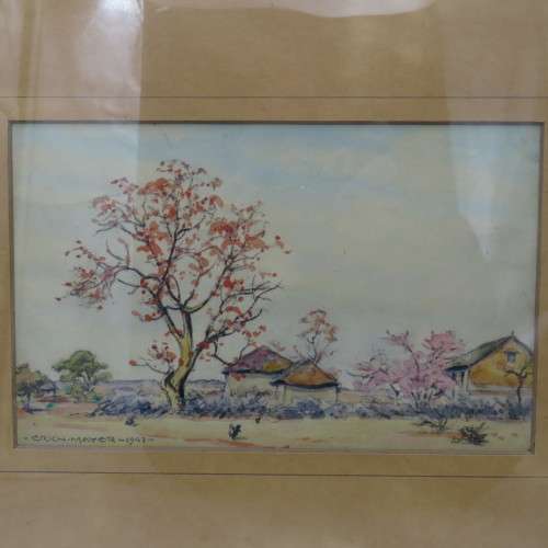 1943 Watercolor painting by Erich Mayer - One of the SA masters