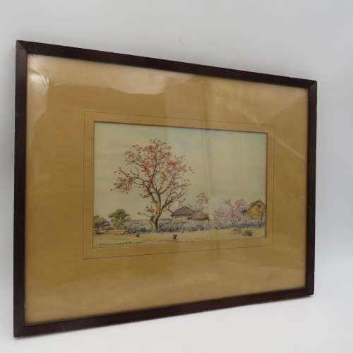 1943 Watercolor painting by Erich Mayer - One of the SA masters