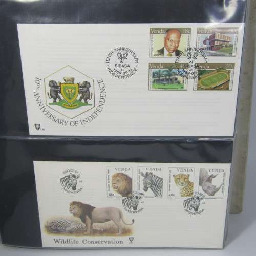 First Day Cover album with about 140 items South Africa and Africa