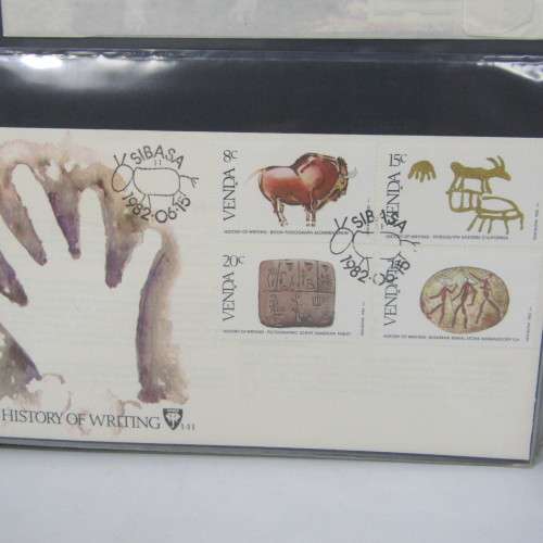First Day Cover album with about 140 items South Africa and Africa