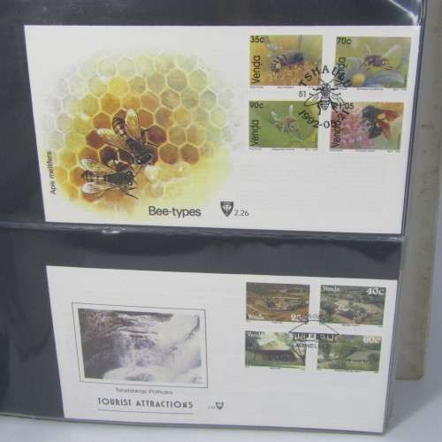 First Day Cover album with about 140 items South Africa and Africa