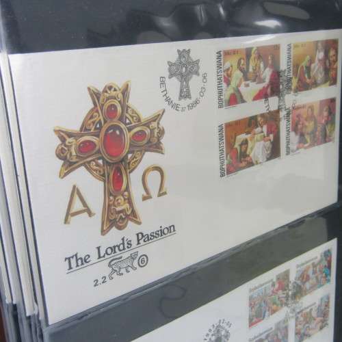 First Day Cover album with about 110 First Day Covers and Cards - Baphuthatswana, South Africa