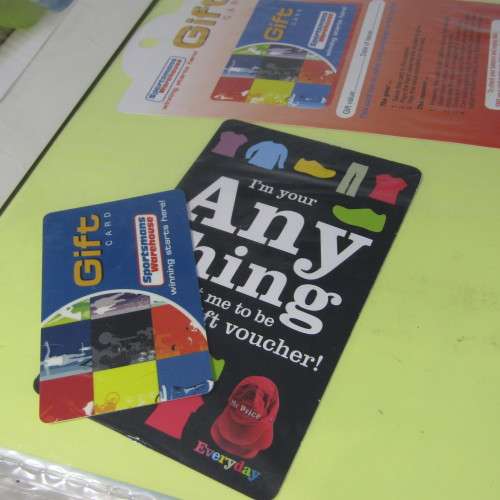 Gift Cards collection with hundreds of gift cards in folder