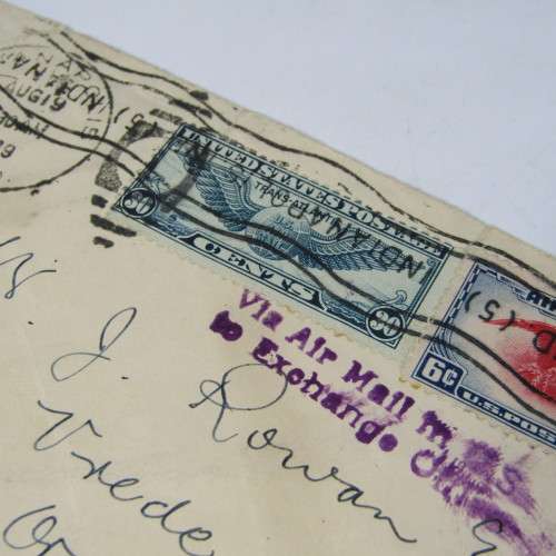 Postal Cover - airmail Indianapolis, USA to Vrede, South Africa - 19 August 1939