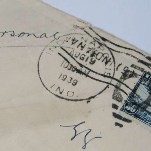Postal Cover - airmail Indianapolis, USA to Vrede, South Africa - 19 August 1939