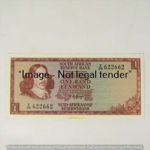 TW de Jongh 2nd Issue R1 replacement note Z30 - 622662 - uncirculated with stain bottom