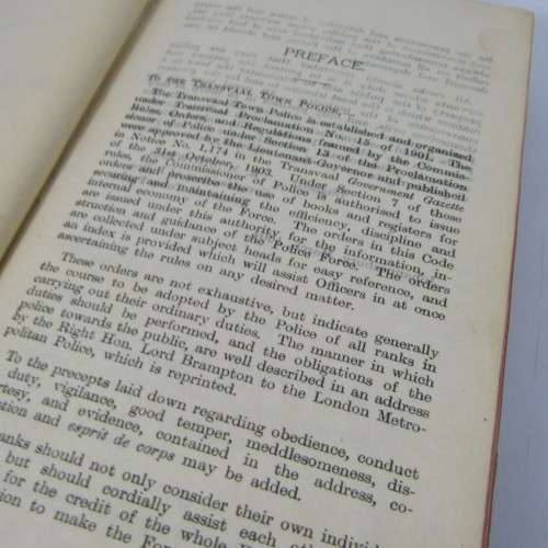 Transvaal Town Police Code 1904 - The Police Regulation Proclamation (no 15 of 1901)