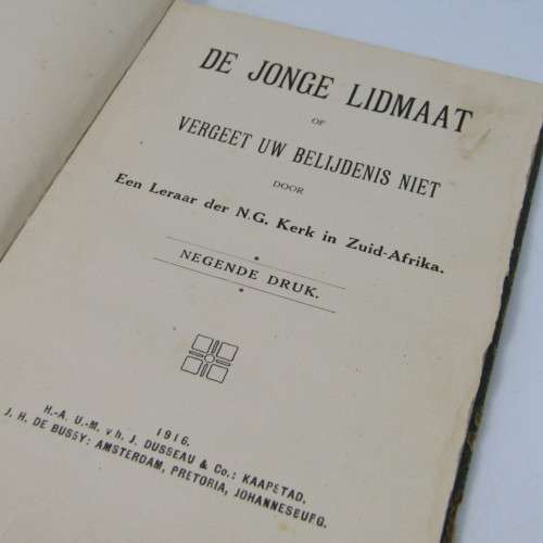 De Jonge Lidmaat 1916 print - NG Kerk in Zuid Afrika