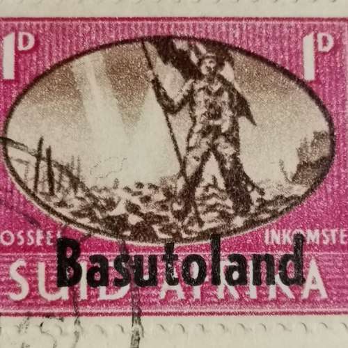 SACC 29-31 Basutoland - pairs of 1945 on cover 3 sets - 1 set with barbed wire variety - as per scan