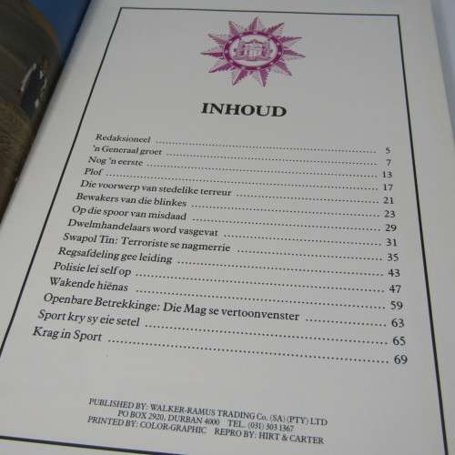SWAPOL 1989 Yearbook - Suidwes Afrikaanse Polisie jaarboek 1989