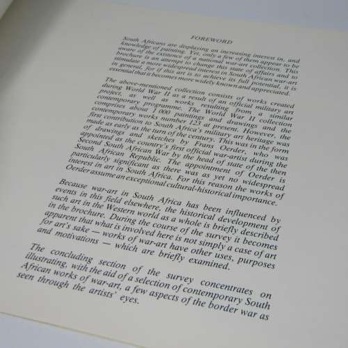 The art of war booklet - An introduction to military art in South Africa by L Jooste