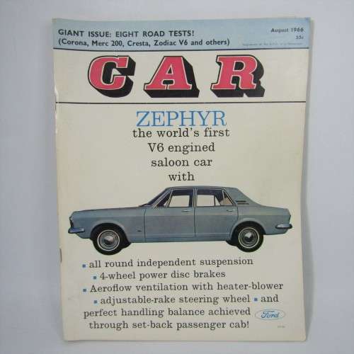 Vintage Car Magazine - August 1966 - excellent condition
