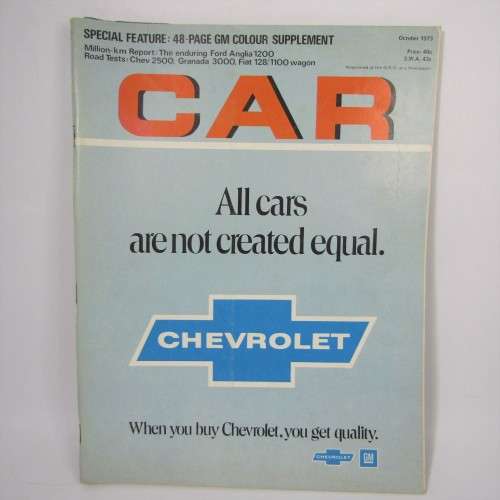 Vintage Car Magazine - October 1973 - excellent condition
