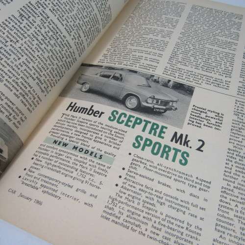 Vintage Car Magazine - January 1966 - excellent condition