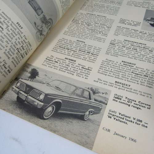 Vintage Car Magazine - January 1966 - excellent condition