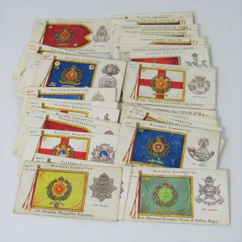 1924 John Players cigarette cards - Banners and Cap badges - full set of 50